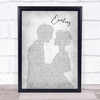 Foo Fighters Everlong Grey Song Lyric Man Lady Bride Groom Wedding Print