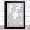 McFly The Heart Never Lies Man Lady Bride Groom Wedding Grey Song Lyric Music Art Print