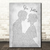 The Firm Star Trekkin Man Lady Bride Groom Wedding Grey Song Lyric Music Art Print