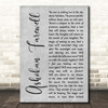 Jay Ungar Ashokan Farewell Grey Rustic Script Song Lyric Print