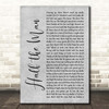 Jennifer Smestad Half the Man Grey Rustic Script Song Lyric Print