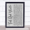John Prine Fish And Whistle Grey Rustic Script Song Lyric Print