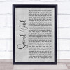 Maren Morris Second Wind Grey Rustic Script Song Lyric Print