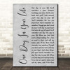 Michael Jackson One Day In Your Life Grey Rustic Script Song Lyric Print