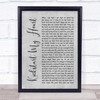 Mötley Crüe Kickstart my Heart Grey Rustic Script Song Lyric Print