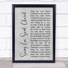 Paul Robeson Swing Low Sweet Chariot Grey Rustic Script Song Lyric Print