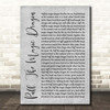 Peter, Paul And Mary Puff, The Magic Dragon Grey Rustic Script Song Lyric Print