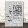 Radiohead No Surprises Grey Rustic Script Song Lyric Print