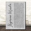 Sam Fender Hypersonic Missiles Grey Rustic Script Song Lyric Print