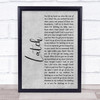Sam Smith Latch Grey Rustic Script Song Lyric Print