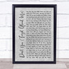 Simple Minds Don't You (Forget About Me) Grey Rustic Script Song Lyric Print