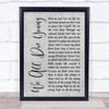 Steel Dragon We All Die Young Grey Rustic Script Song Lyric Print