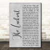 Ben Folds The Luckiest Grey Rustic Script Song Lyric Print