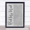 The Killers Read My Mind Grey Rustic Script Song Lyric Print