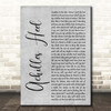 Toploader Achilles Heel Grey Rustic Script Song Lyric Print