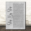 Whitney Houston Step By Step Grey Rustic Script Song Lyric Print