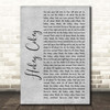Black Lace Hokey Cokey Grey Rustic Script Song Lyric Print