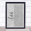 Disclosure Latch Grey Rustic Script Song Lyric Print