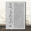 Dwight Yoakam The Back Of Your Hand Grey Rustic Script Song Lyric Print