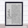 Kacey Musgraves Butterflies Grey Rustic Script Song Lyric Wall Art Print