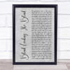 Mumford & Sons Blind Leading The Blind Grey Rustic Script Song Lyric Wall Art Print