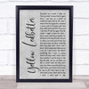 Pearl Jam Yellow Ledbetter Grey Rustic Script Song Lyric Wall Art Print