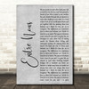 Rush Entre Nous Grey Rustic Script Song Lyric Wall Art Print
