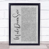 Taking Back Sunday MakeDamnSure Grey Rustic Script Song Lyric Wall Art Print