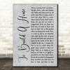 The Cinematic Orchestra To Build A Home Grey Rustic Script Song Lyric Wall Art Print
