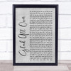 The Dave Clark Five Glad All Over Grey Rustic Script Song Lyric Wall Art Print