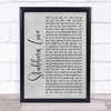 The Lumineers Stubborn Love Grey Rustic Script Song Lyric Wall Art Print