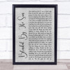 The Seahorses Blinded By The Sun Grey Rustic Script Song Lyric Wall Art Print