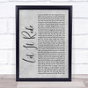 Brantley Gilbert Let It Ride Grey Rustic Script Song Lyric Wall Art Print