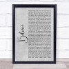 Brooks & Dunn Believe Grey Rustic Script Song Lyric Wall Art Print