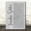 Dixie Chicks Travelin' Soldier Grey Rustic Script Song Lyric Wall Art Print
