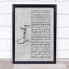 Godsmack Serenity Grey Rustic Script Song Lyric Wall Art Print