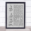 Incubus If Not Now, When Grey Rustic Script Song Lyric Wall Art Print