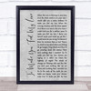 Garth Brooks To Make You Feel My Love Grey Rustic Script Song Lyric Quote Music Print