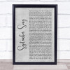 JP Cooper September Song Grey Rustic Script Song Lyric Quote Music Print
