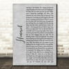 Kane Brown Homesick Grey Rustic Script Song Lyric Quote Music Print