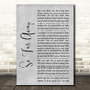 Staind So Far Away Grey Rustic Script Song Lyric Quote Music Print
