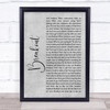Swing Out Sister Breakout Grey Rustic Script Song Lyric Quote Music Print