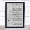 Thomas Rhett Craving You Grey Rustic Script Song Lyric Quote Music Print