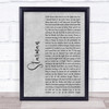 David Bowie Starman Rustic Script Grey Song Lyric Quote Print