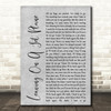 John Denver Leaving On A Jet Plane Rustic Script Grey Song Lyric Quote Print