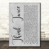 Celine Dione Think Twice Rustic Script Grey Song Lyric Quote Print