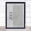 Mac Miller 2009 Rustic Script Grey Song Lyric Quote Print