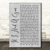 Noel Gallagher If I Had A Gun Rustic Script Grey Song Lyric Quote Print