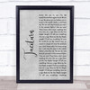 Stone Sour Taciturn Rustic Script Grey Song Lyric Quote Print