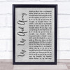The 5th Dimension Up, Up And Away Rustic Script Grey Song Lyric Quote Print